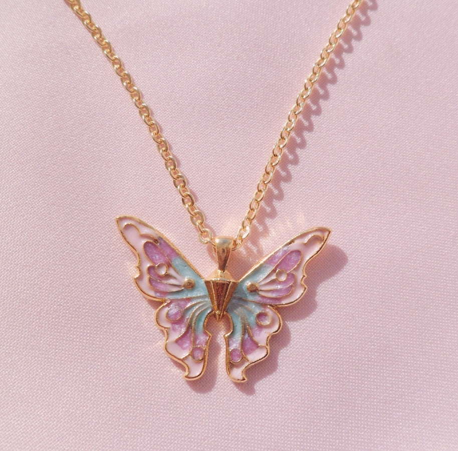 Çelik Fairytopia Kelebek Kolye