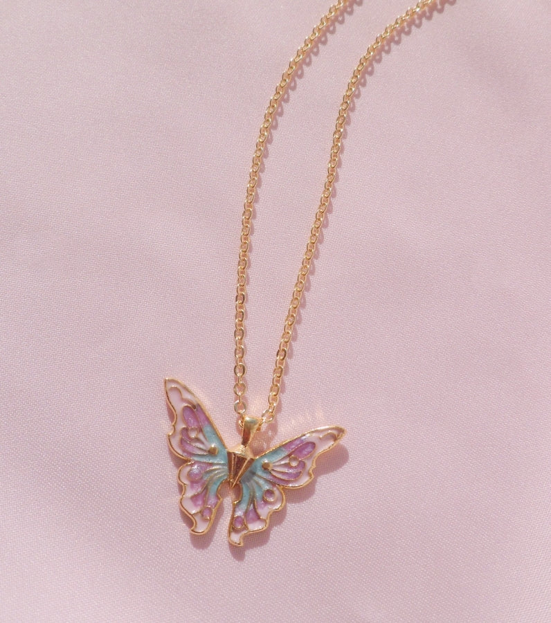 Çelik Fairytopia Kelebek Kolye