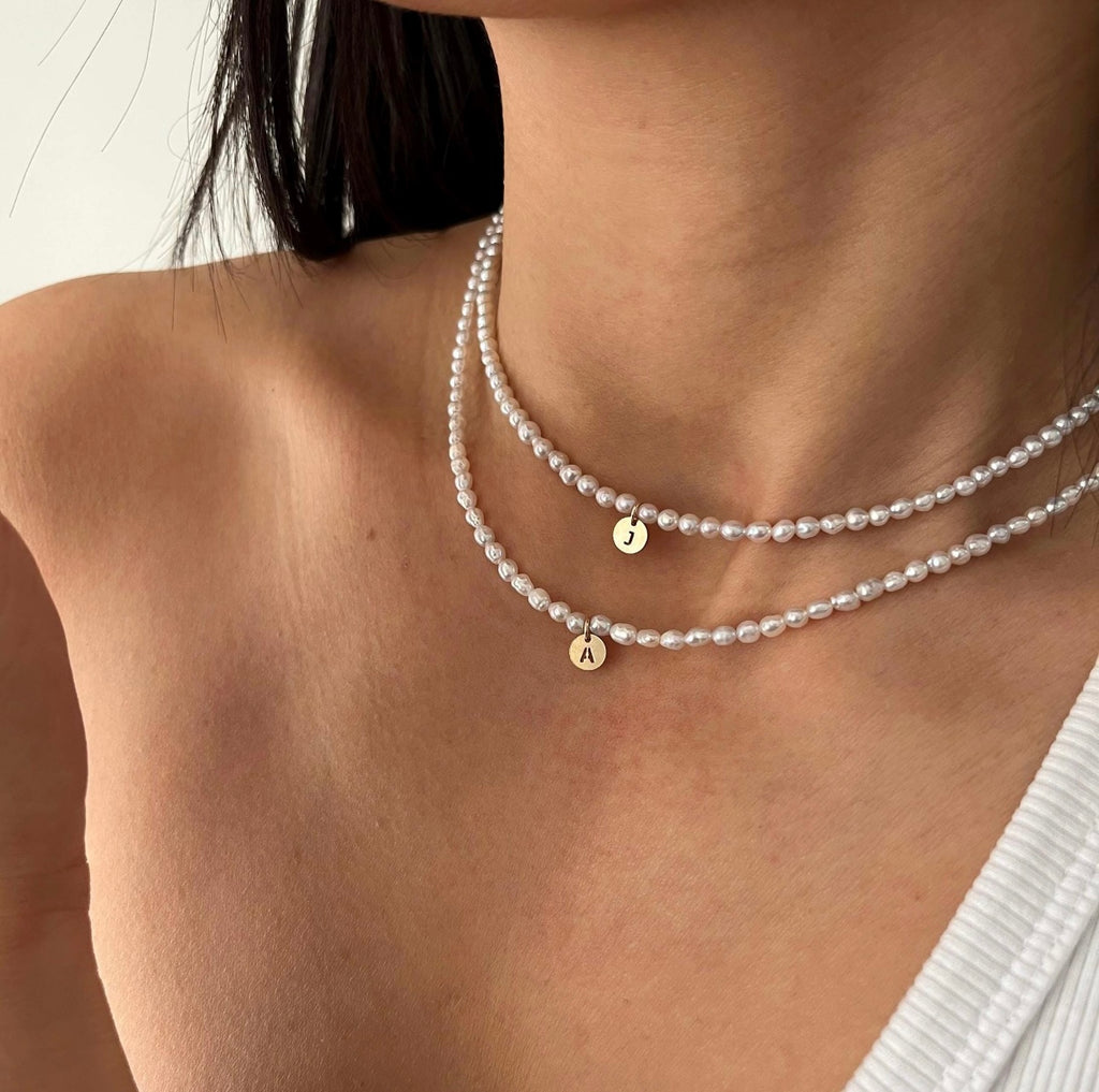 Harfli Doğal İnci Kolye