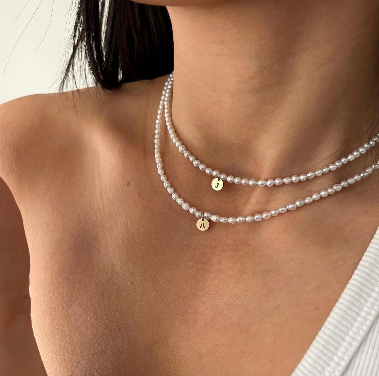 Harfli Doğal İnci Kolye