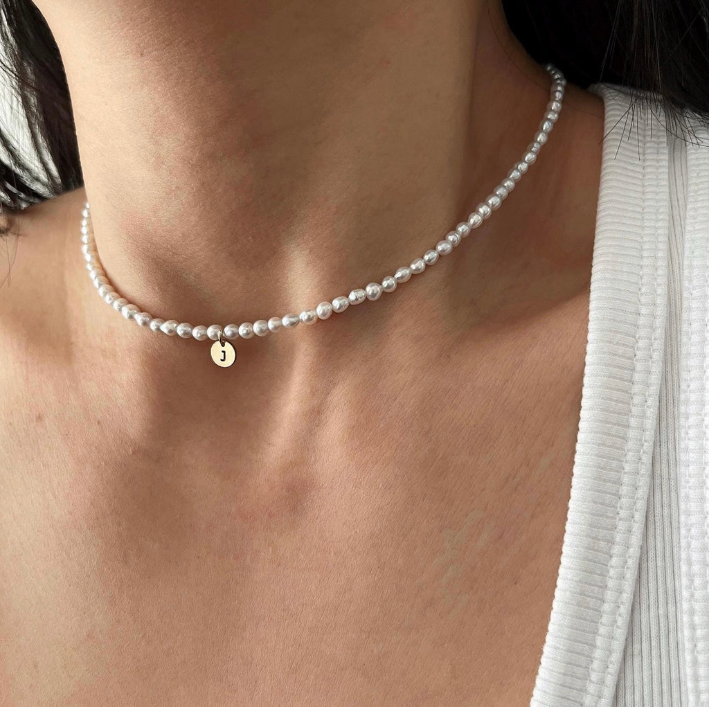 Harfli Doğal İnci Kolye