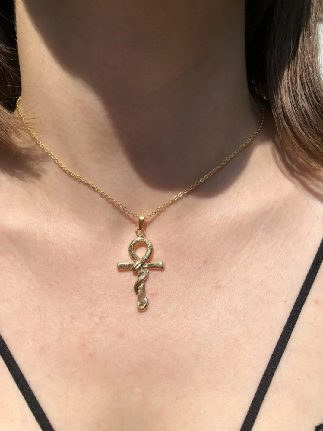 Yılanlı Ankh Kolye