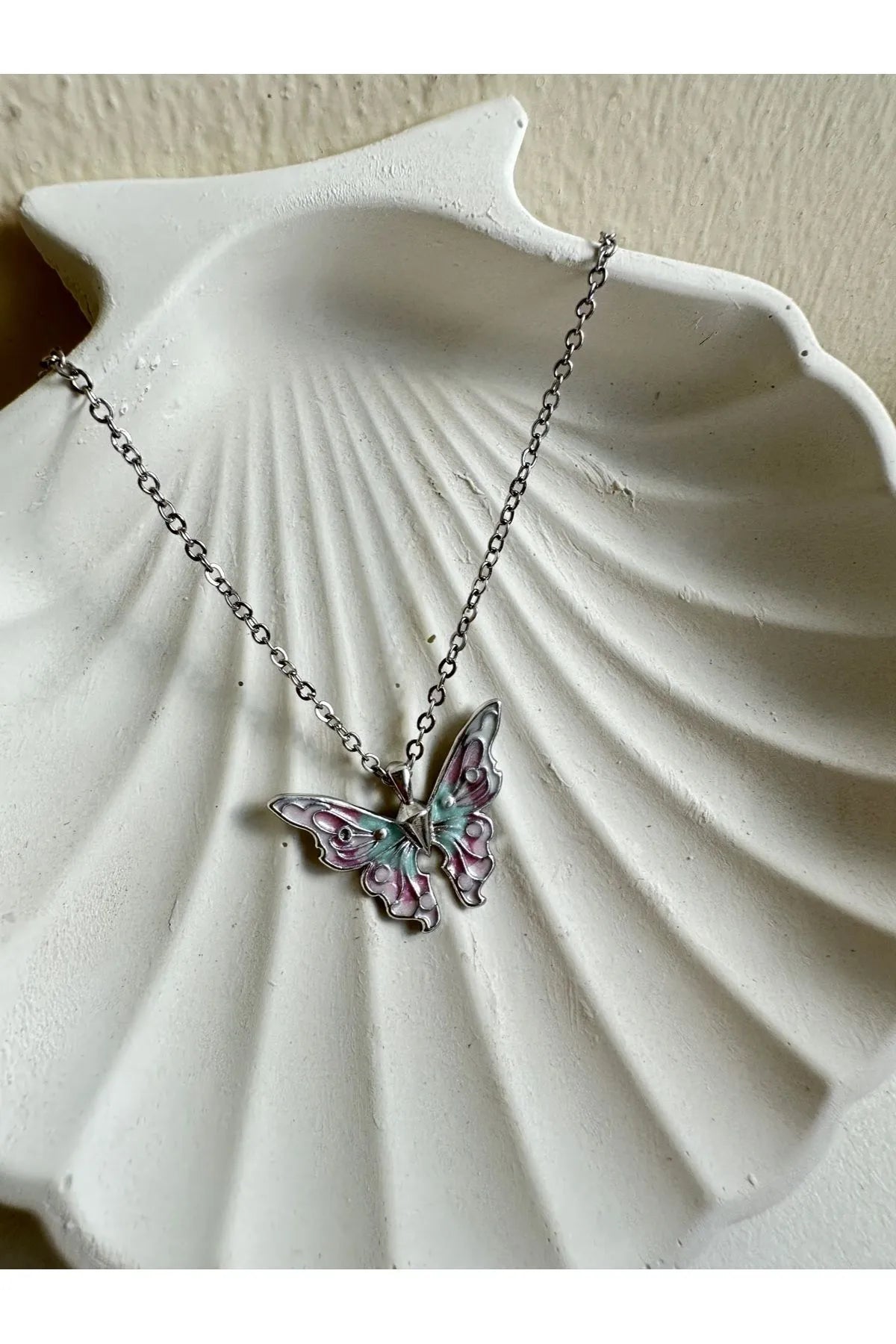 Çelik Fairytopia Kelebek Kolye