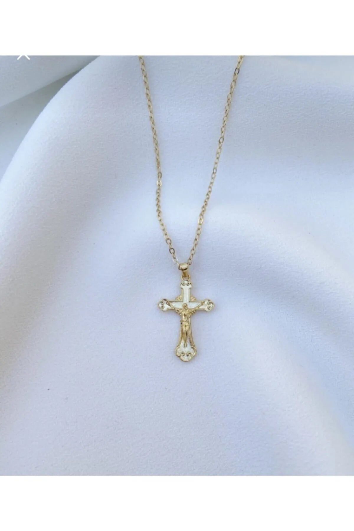 Çelik Zincirli Haç Kolye