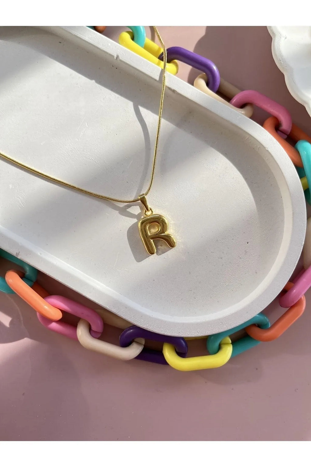 Çelik Bumbble Harf Kolye