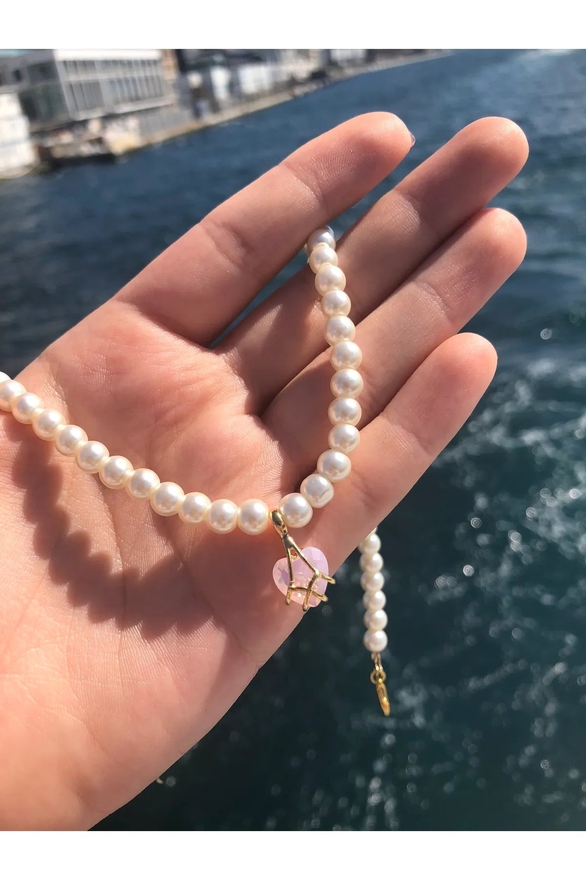 İnci Diamond Castle Kalp Kolye